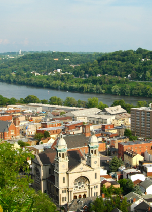 Aerial view of Sharpsburg, Pennsylvania